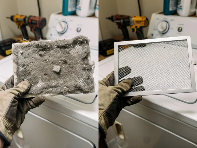 Professional lint trap cleaning by New London Dryer Vent Cleaning in New London