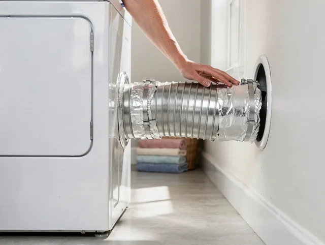 Professional dryer vent hose installation by New London Dryer Vent Cleaning in New London
