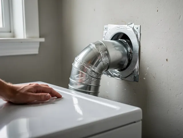 New London Dryer Vent Cleaning expert performing professional dryer vent repair and installation in New London