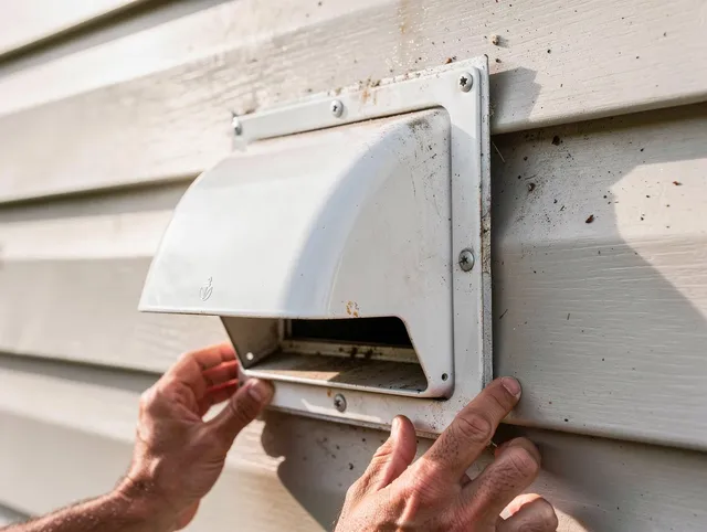 New London Dryer Vent Cleaning technician delivering thorough residential dryer vent cleaning service in New London